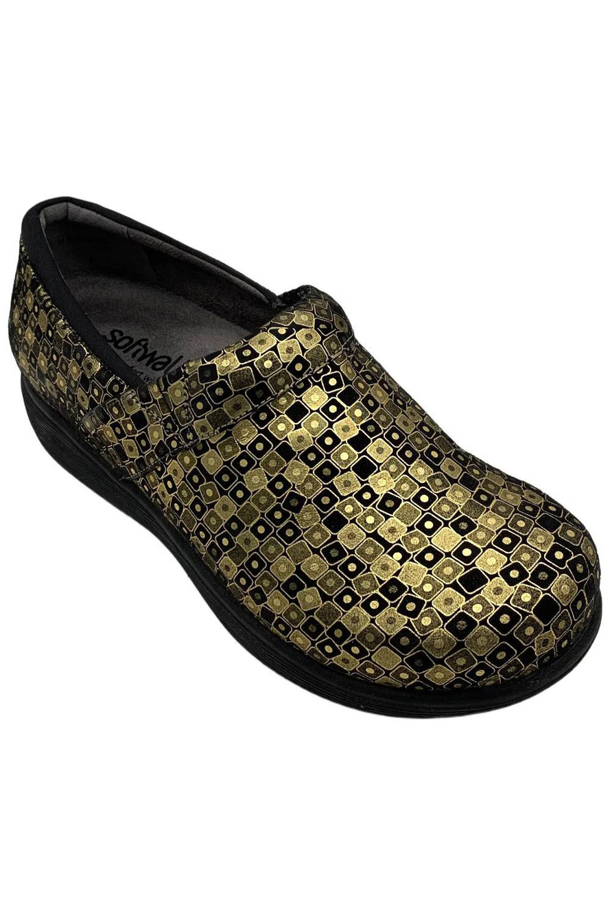 Softwalk Women's Meredith Slip-On Clogs Gold/Medallion - Medium